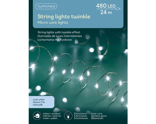 Luci di Natale LED con giochi per Albero di Natale 24 m 480 Luce FREDDA 49.7134