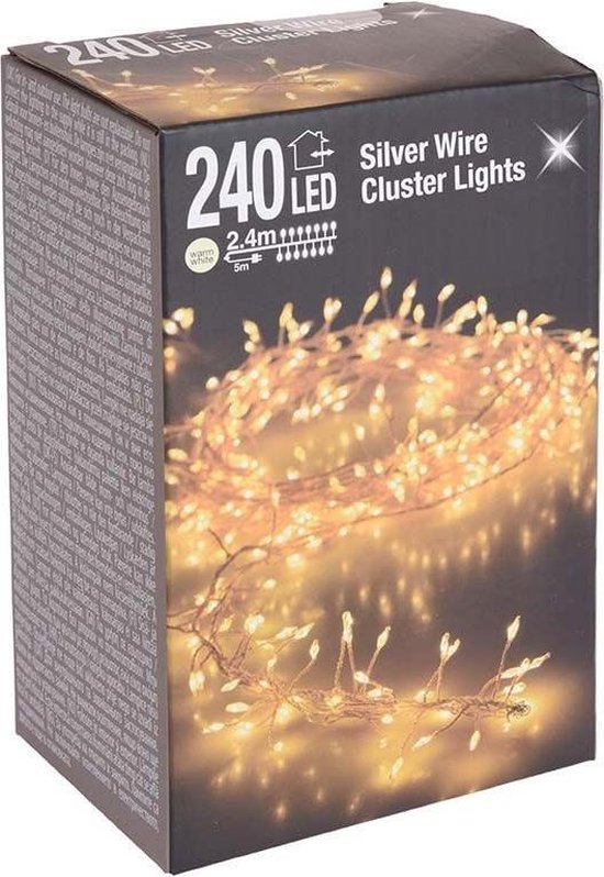 Luci di Natale LED per Albero di Natale 240 microled 2,4 mt LUCE CALDA ax8717020