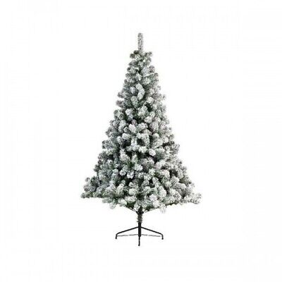 Albero di Natale "Imperial Pine" innevato in PVC, 210 cm, colore: Verde bianco