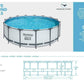 Bestway 56438 piscina fuoriterra Steel Pro 457x122 cm Pompa di Filtraggio Scala
