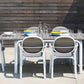 Set tavolo Alloro 210 con 6 sedie Palma Nardi bianco/tortora